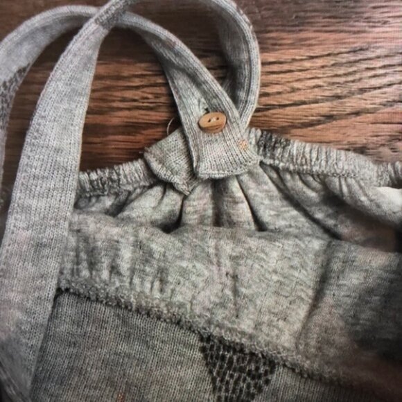 Gray Patterned Kids Casual Dress - Picture 3 of 3